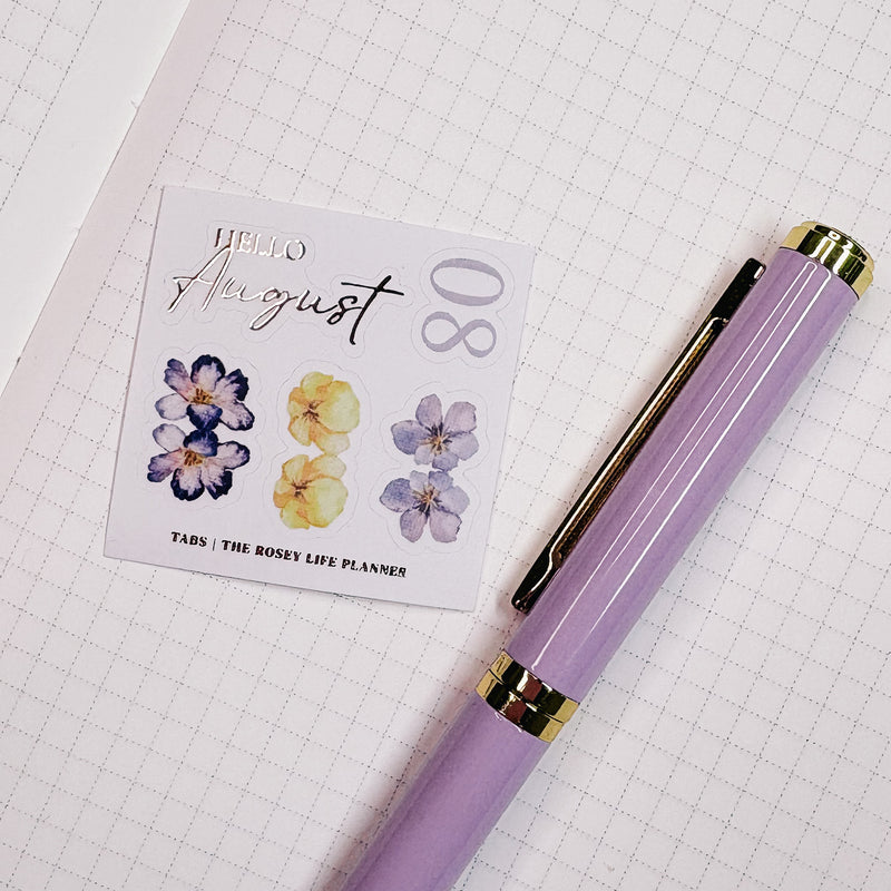DIVIDER TABS |  MINI STICKER SHEET |  AUGUST25 COLLECTION