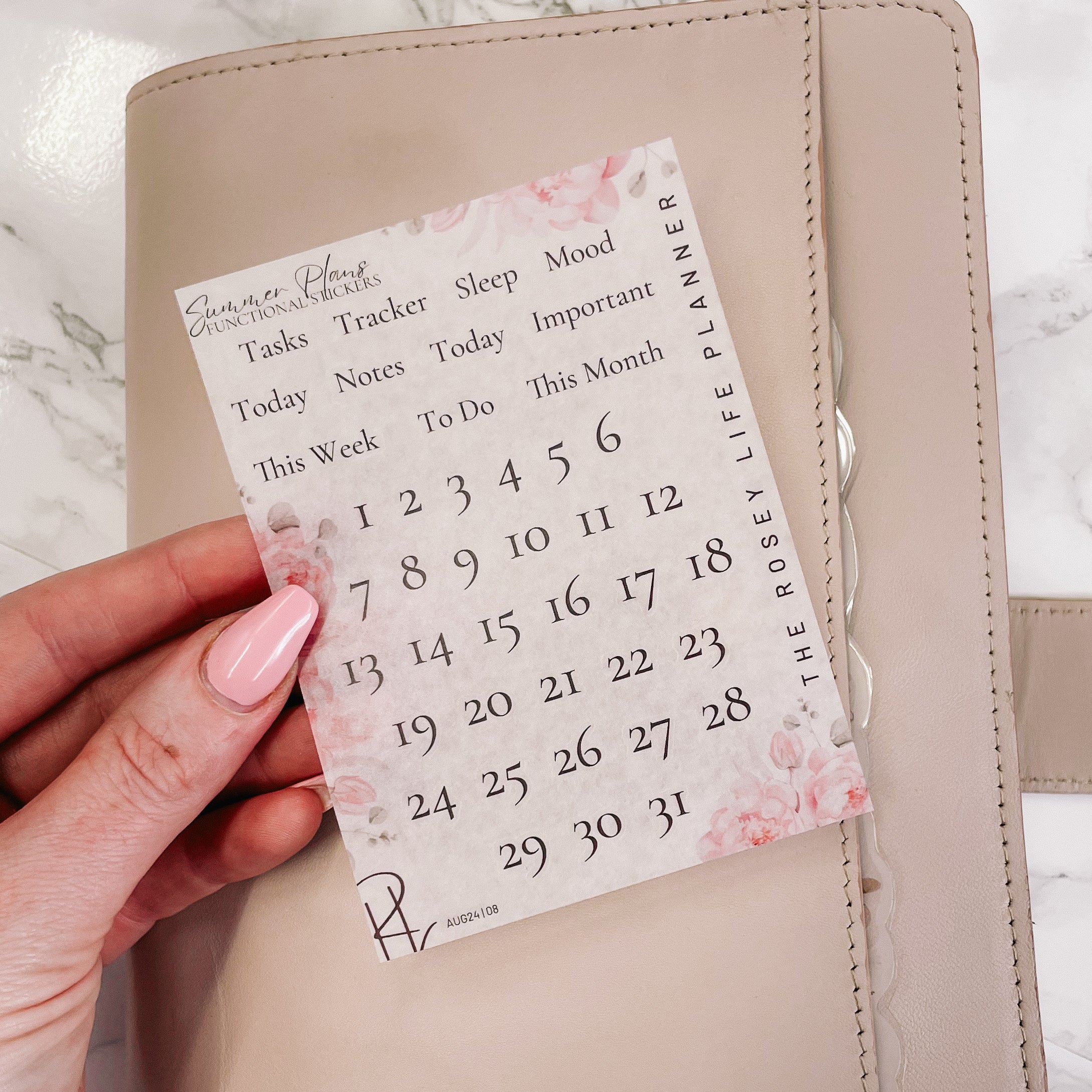 FUNCTIONAL STICKERS | SHEET 8 | CLEAR/ MATTE | AUG24 COLLECTION ...