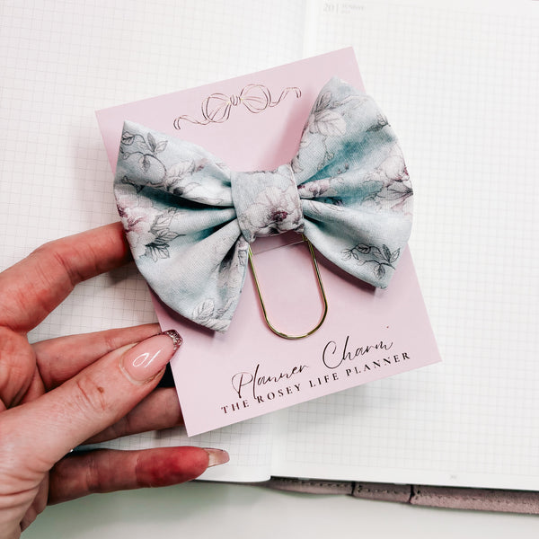 BOW PLANNER CLIP | TEA PARTY COLLECTION | HANDMADE