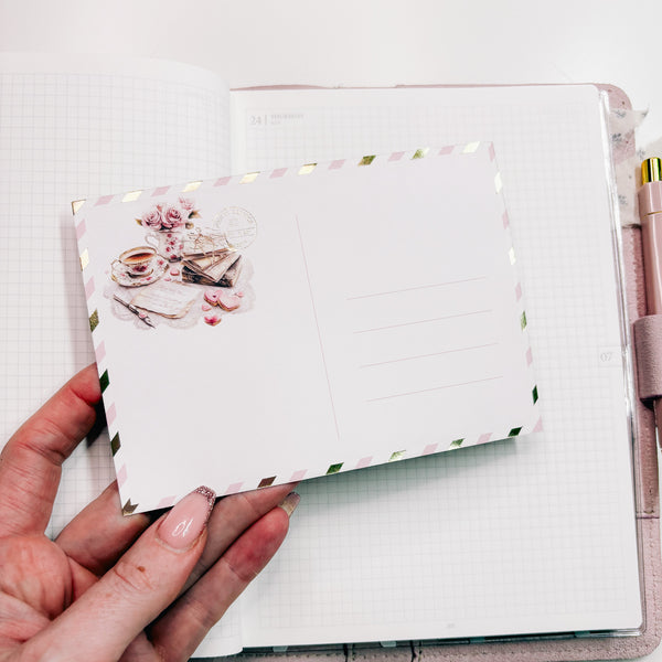 POSTCARD | BOOKS & BOWS TEA PARTY