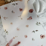 A4 DECO SHEET | VELLUM | BURGUNDY AUTUMN | NOV23 COLLECTION