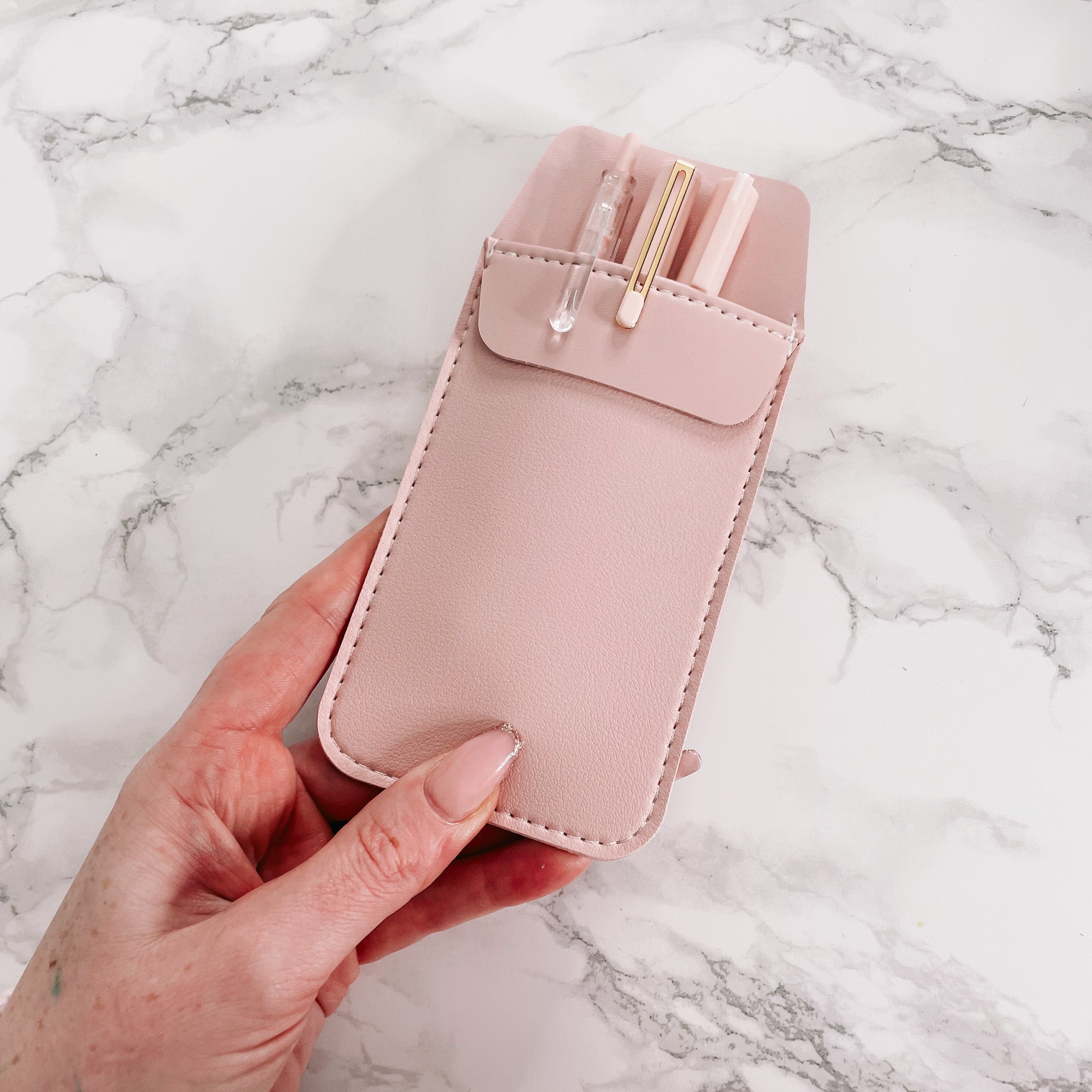 STATIONARY POUCH | PENCIL CASE | PINK – theroseylifeplanner