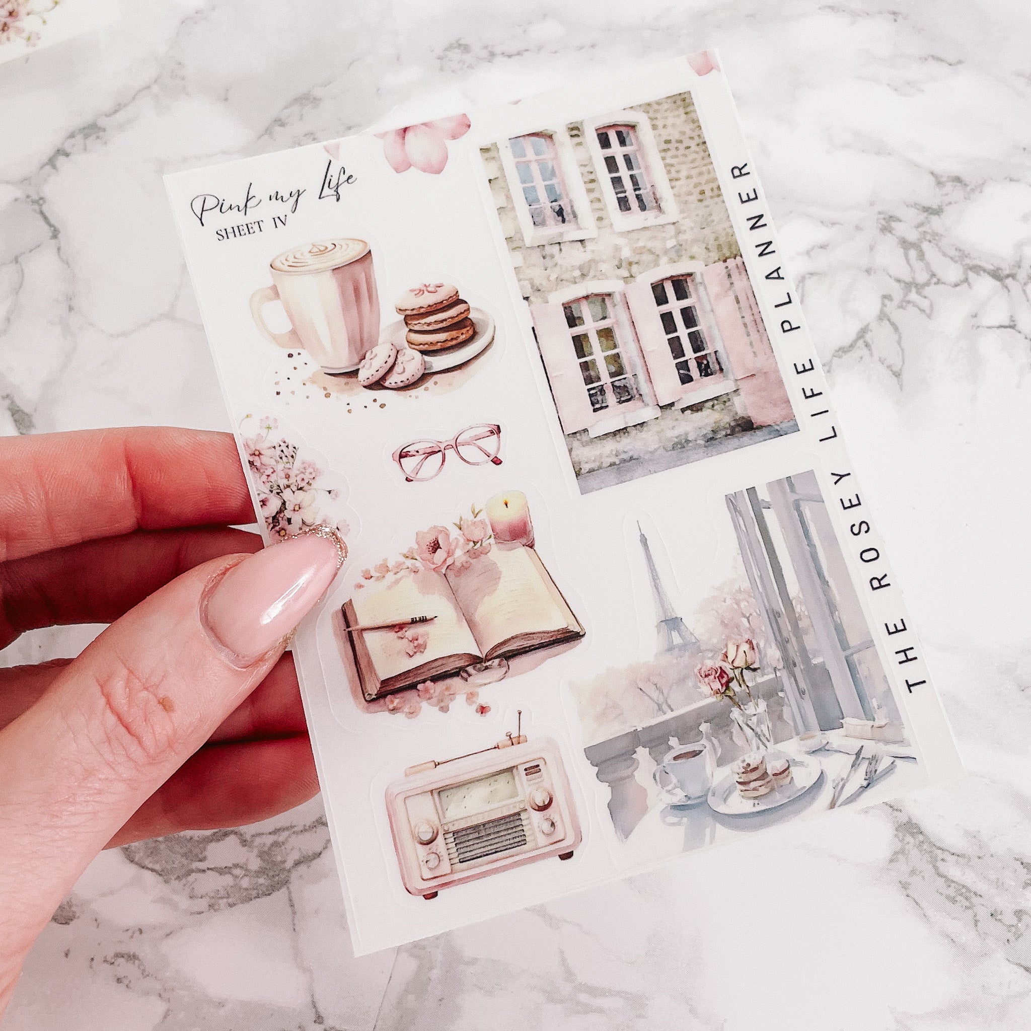 PINK MY LIFE | DECO STICKERS | SHEET 4 | CLEAR/ MATTE – theroseylifeplanner