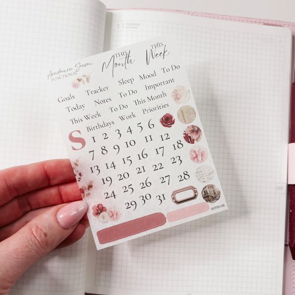 DECO STICKERS  | SHEET 8 | CLEAR/ MATTE  | SEPTEMBER 2025 COLLECTION