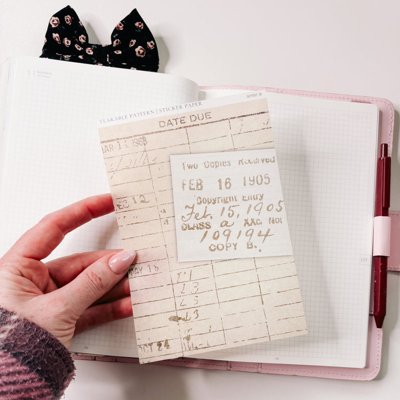 TEARABLE STICKER  | SHEET 18 | CLEAR  | SEPTEMBER 25 COLLECTION