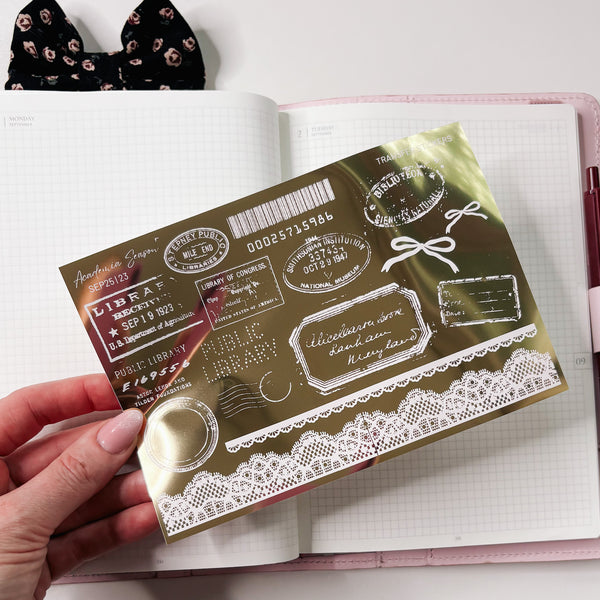 TRANSFER STICKERS | SHEET 24 | GOLD FOIL | SEPTEMBER 25 COLLECTION