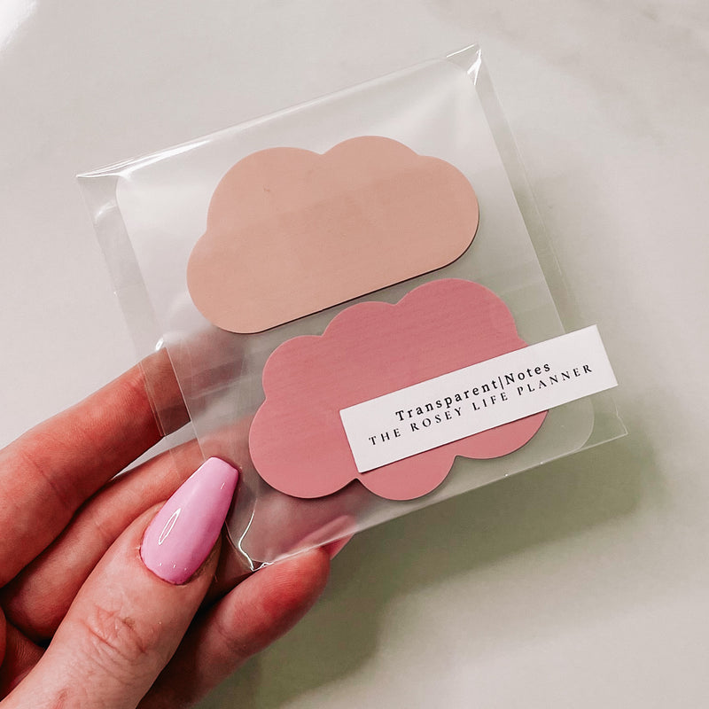CUTE CLOUD STICKY NOTES |  PINK & NUDE