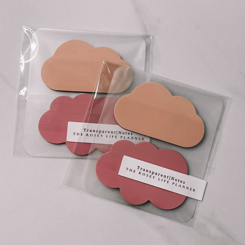 CUTE CLOUD STICKY NOTES |  PINK & NUDE