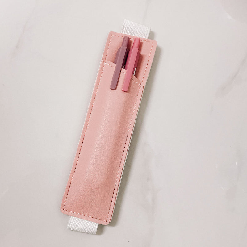 PEN HOLDER WITH ELASTIC | PLANNER STORAGE | PINK