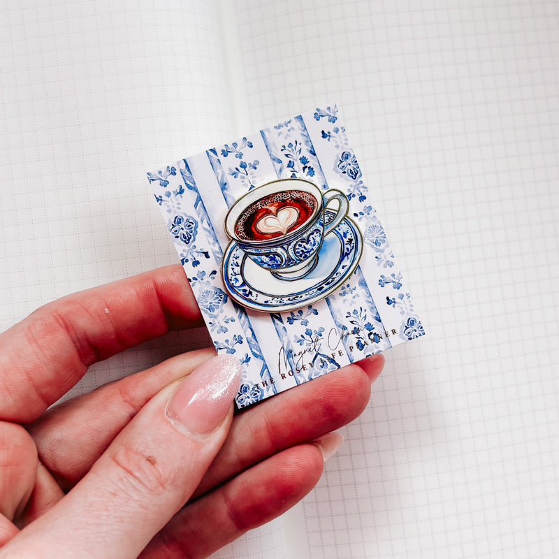 COFFEE CUP MAGNET | MEDITERRANEAN COLLECTION | MAGNET PLANNER CHARM