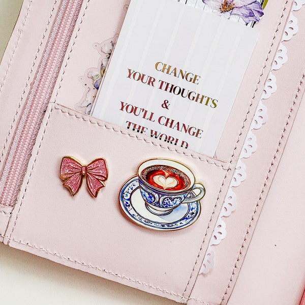 COFFEE CUP MAGNET | MEDITERRANEAN COLLECTION | MAGNET PLANNER CHARM