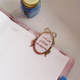 JOURNAL CLIP | GOLD & CHECKERED WITH A BOW | MEDITERRANEAN COLLECTION