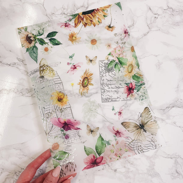 A4 DECO SHEET | VELLUM WITH FOIL | SEP24