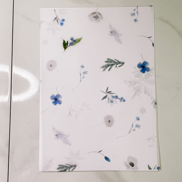 A4 DECO SHEET | VELLUM | WINTER FRESHNESS | DE23 COLLECTION