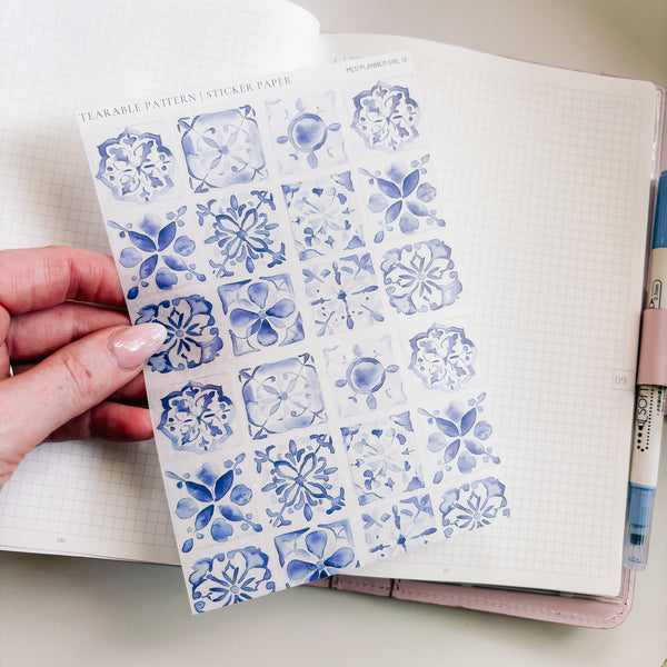 TEARABLE STICKER  | SHEETS 12-15 | CLEAR  | MEDITERRANEAN COLLECTION