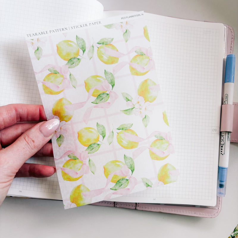 TEARABLE STICKER  | SHEETS 12-15 | CLEAR  | MEDITERRANEAN COLLECTION