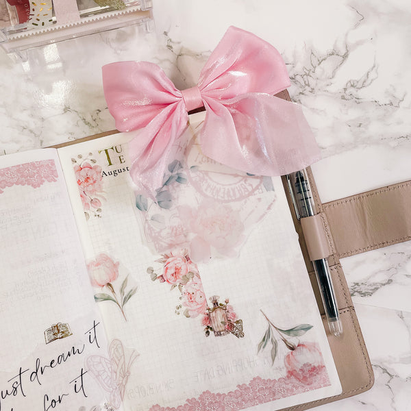 BOW PLANNER CLIP | PINK - Books & Bows Collection