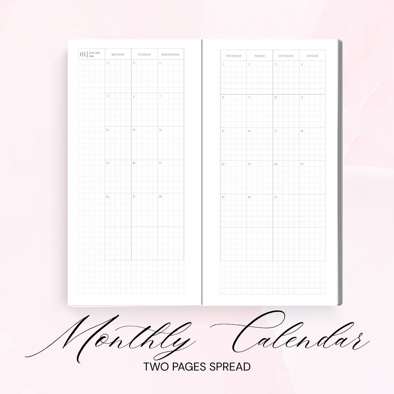 2026 | ROSEY PLANNER | COMPACT | WEEKS SIZE | TOMOE RIVER PAPER | PREORDER