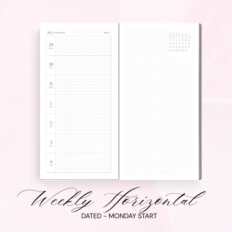 2026 | ROSEY PLANNER | COMPACT | WEEKS SIZE | TOMOE RIVER PAPER | PREORDER