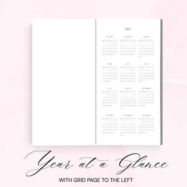 2026 | ROSEY PLANNER | COMPACT | WEEKS SIZE | TOMOE RIVER PAPER | PREORDER