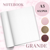 PREORDER | A5 NOTEBOOK | GRANDE | 832 PAGES - 52 GSM TOMOE RIVER PAPER