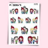 SALONS EMOTI GIRLS  | POSEMII CHARACTER STICKERS | 7 OPTIONS