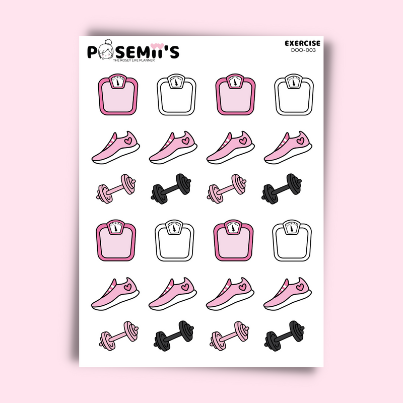 EXERCISE DOODLES POSEMIIS  | POSEMII STICKERS | Emotis doo-003