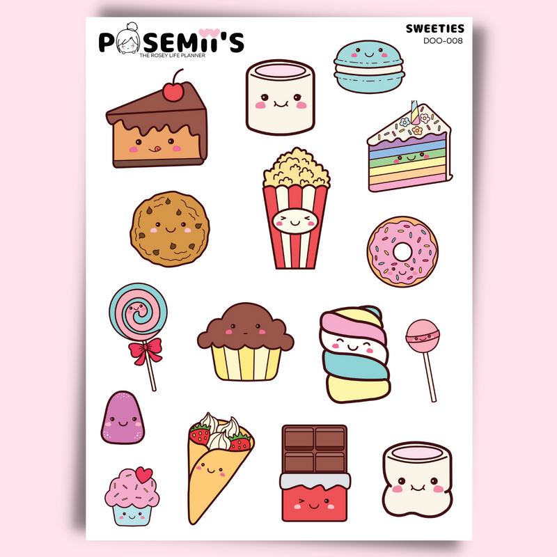 SWEETIES DOODLES POSEMIIS  | POSEMII STICKERS | Emotis doo-008