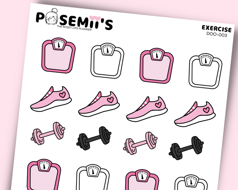 EXERCISE DOODLES POSEMIIS  | POSEMII STICKERS | Emotis doo-003