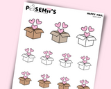 HAPPY MAIL DOODLES POSEMIIS  | POSEMII STICKERS | Emotis doo-004