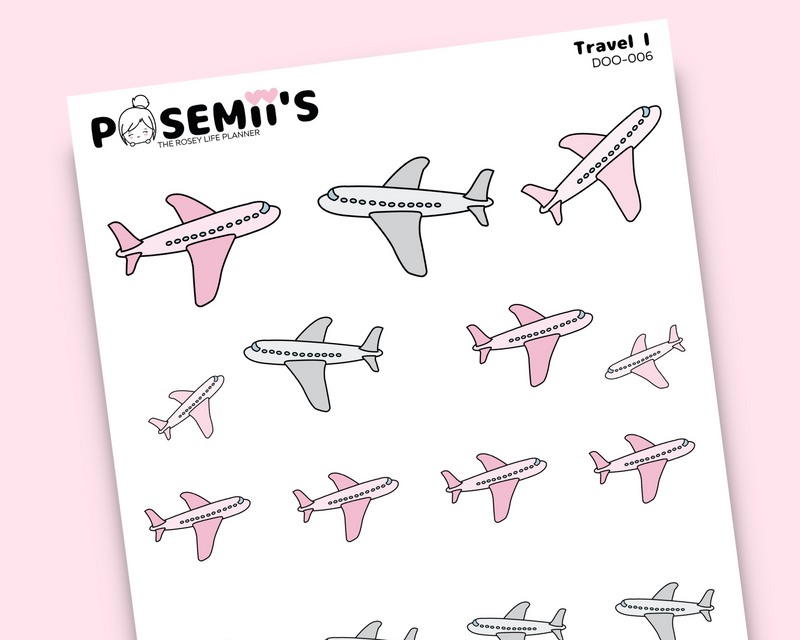 TRAVEL 1 DOODLES POSEMIIS  | POSEMII STICKERS | Emotis doo-006