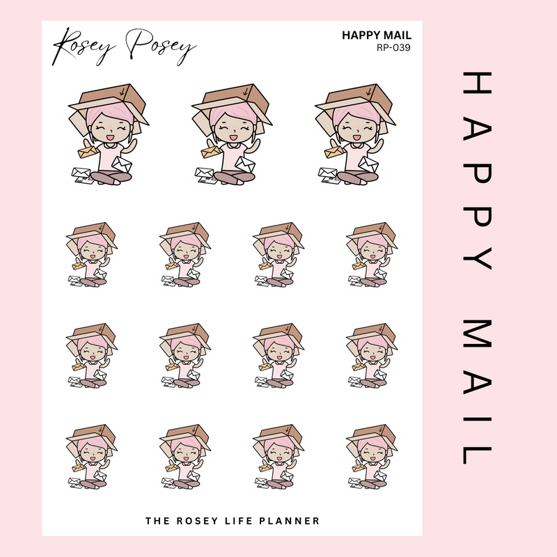 HAPPY MAIL | ROSEY POSEY | CLEAR MATTE & MATTE | RP-039