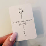 JOURNALING CARD | PLANNER DECO | Trust the Seeds