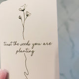JOURNALING CARD | PLANNER DECO | Trust the Seeds