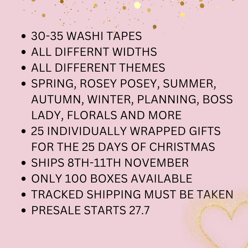 BOX PRESALE : 25 DAYS OF WASHI TAPE