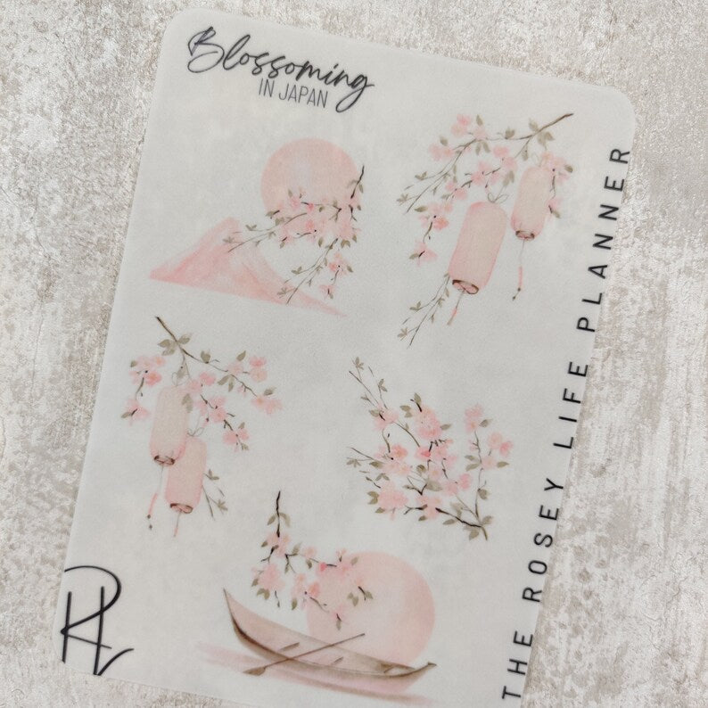 BLOSSOMING IN JAPAN | DECO STICKERS | Clear Matte
