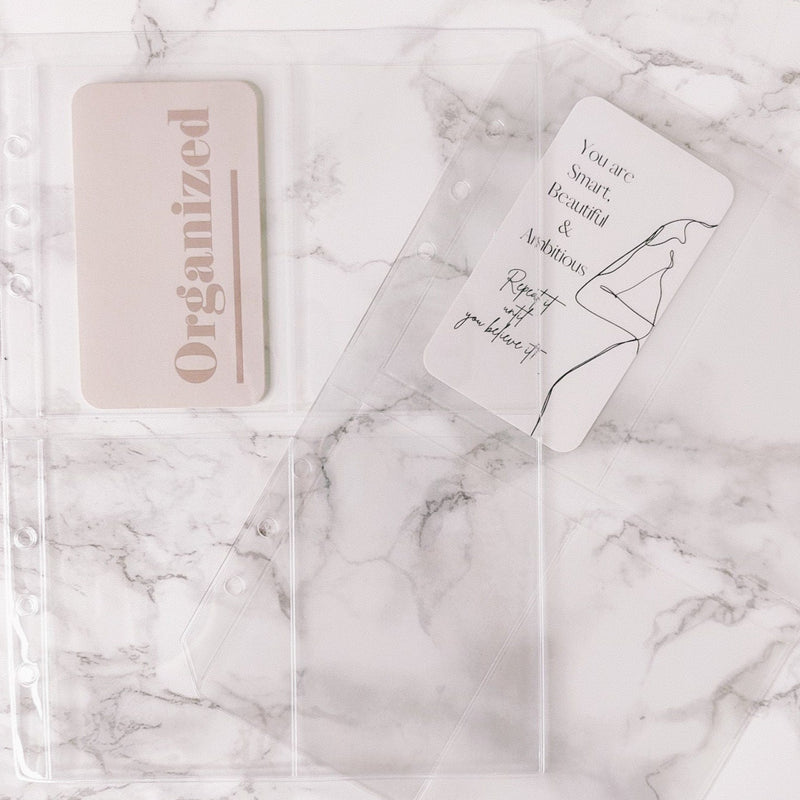 FROSTED A5 | PLANNER ORGANIZER | 4 CARD - POCKET | FROSTED OR CLEAR
