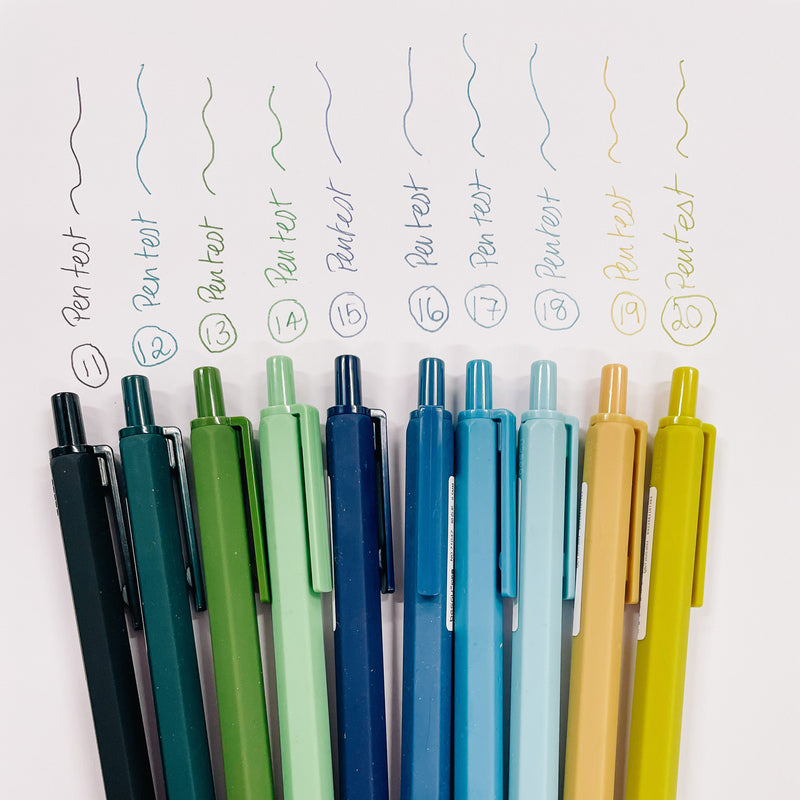 COLORED PEN SET | 20 BEAUTIFUL COLORS - INK MATCHES THE PEN COLOR