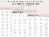 FUNCTIONAL ICON STICKERS | CUSTOM | Clear Matte