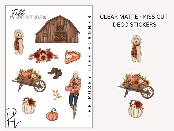 FALL MY FAVOUITE | DECO STICKERS | Clear Matte