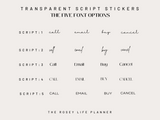 FUNCTIONAL SCRIPT STICKERS | TASKS | Clear Matte