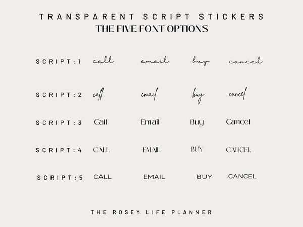STICKERS | TEXT – theroseylifeplanner