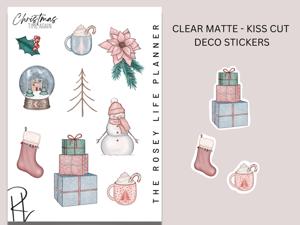 CHRISTMAS | DECO STICKERS | Clear Matte