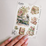 READING IN SPRING COLLECTION | DECO STICKERS | Clear Matte