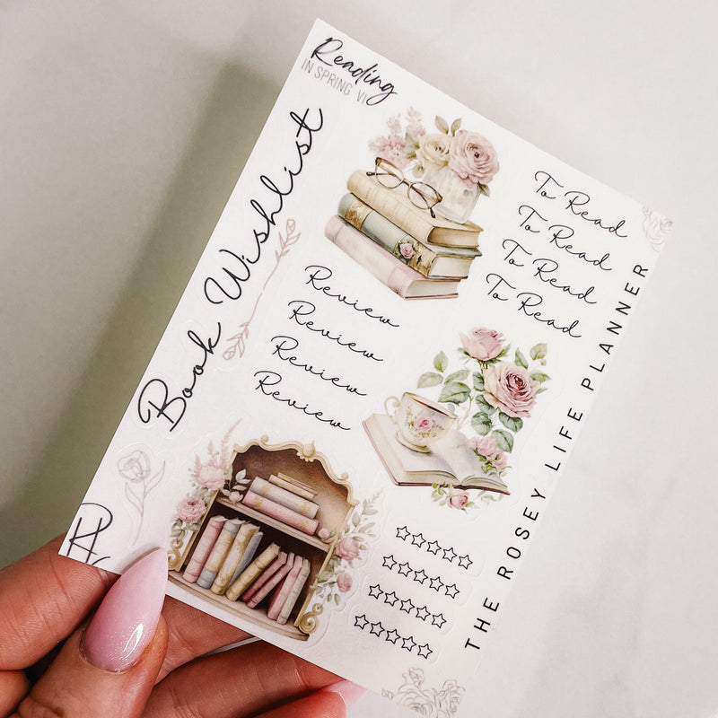 READING IN SPRING COLLECTION | DECO STICKERS | Clear Matte