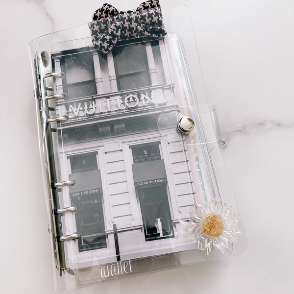 PLANNER COVER | CLEAR PVC | SILVER HARDWARE | AVAILABLE IN 3 SIZES