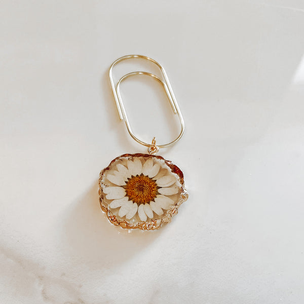 PLANNER CLIP | GOLD | DRIED FLOWER | LUXE | DAISY