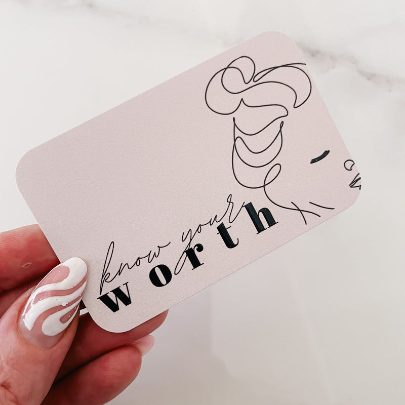 JOURNALING CARD | PLANNER DECO | KNOW YOUR WORTH