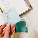 TRANSPARENT STICKY NOTES | Tiffany Blue | 50 SHEETS | LARGE |
