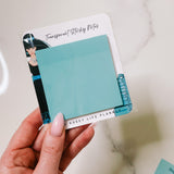 TRANSPARENT STICKY NOTES | Tiffany Blue | 50 SHEETS | LARGE |